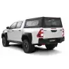 Hardtop Contour noir/ lisse avec fenêtre latérale pour Toyota Hilux Revo 2016+ double cabine Alu-Cab